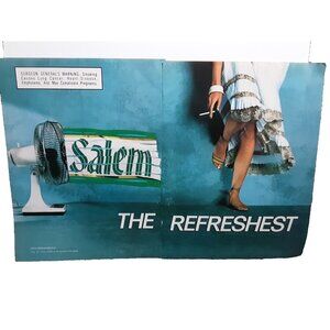 1987 Salem Cigarettes The Refreshest Fan Womans Legs Original Print Ad Vintage